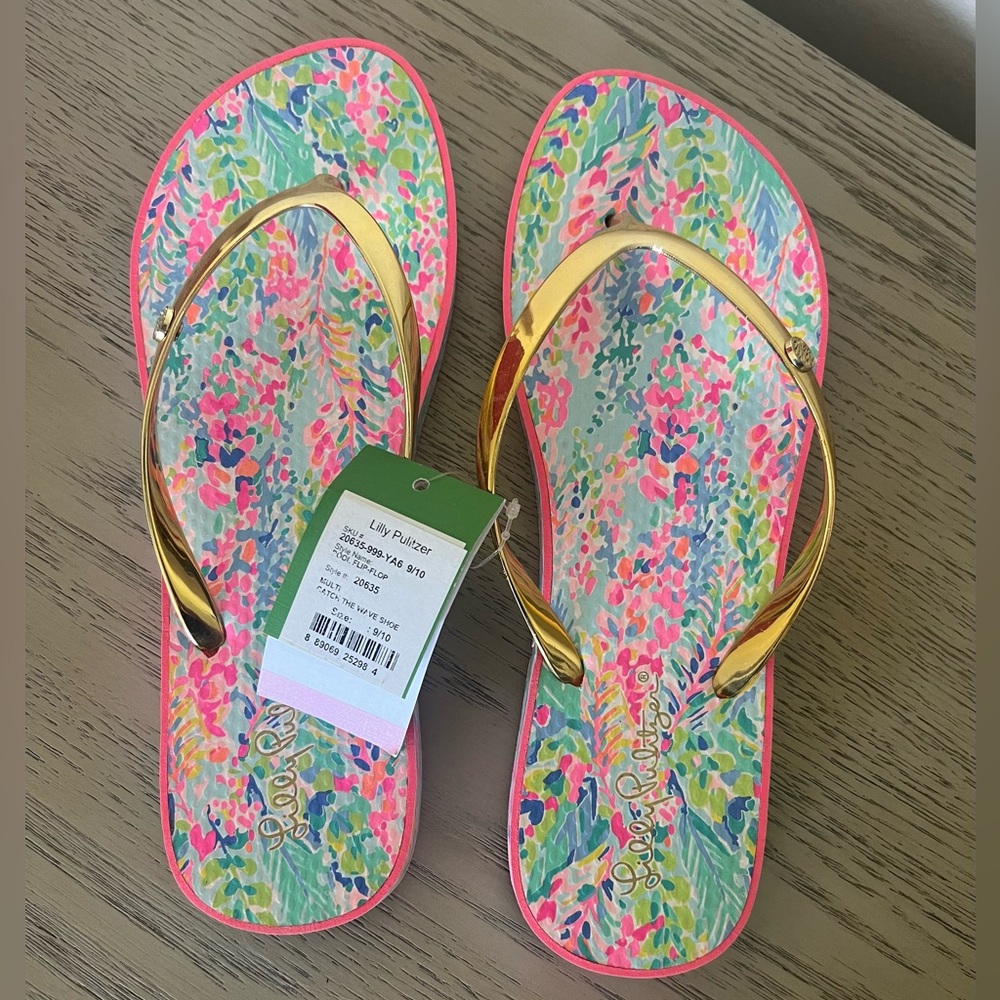 Lilly Pulitzer Pool Flip Flop Size 9/10 NWT